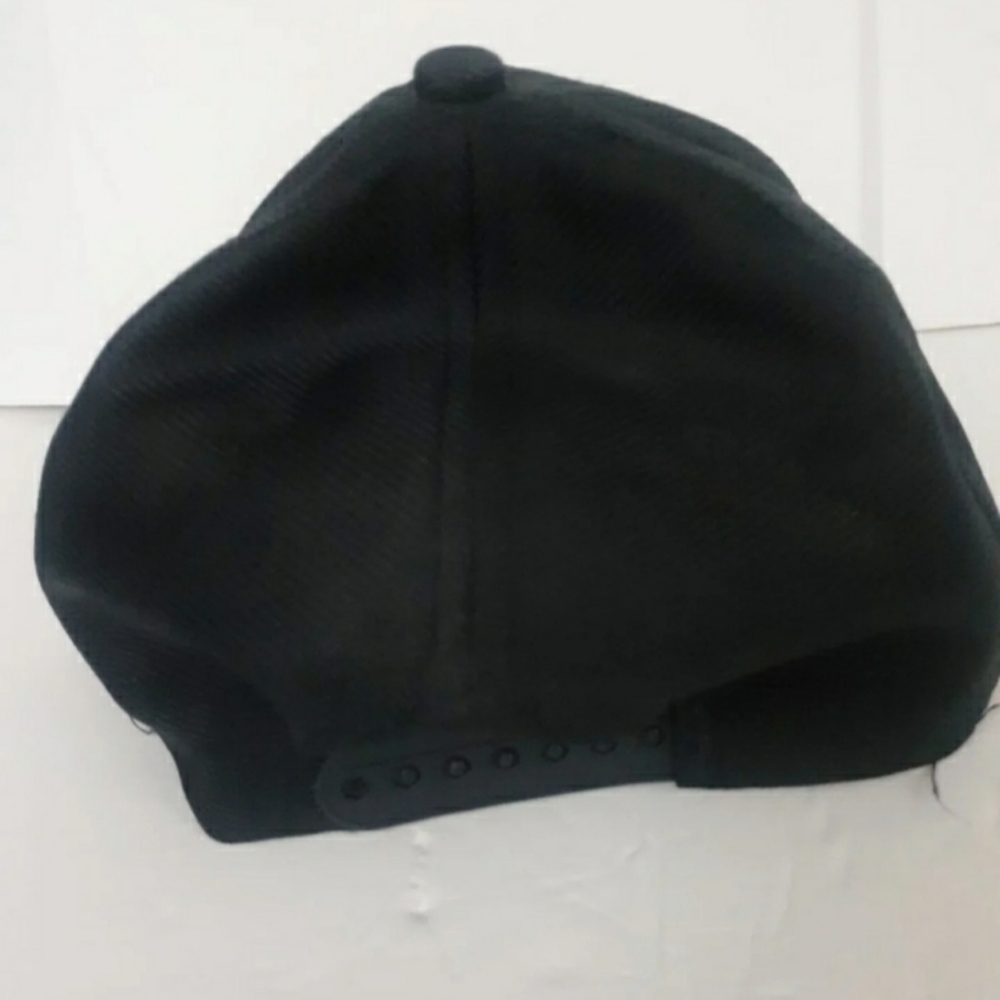 Vtg Eagle crest Aviator Hat dark blue Gold Mens  snapback cap - Picture 4 of 5